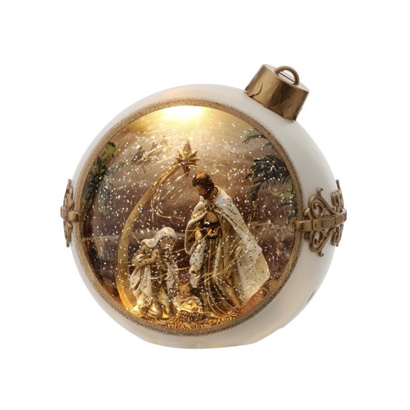 Regency International Spin Nativity Water Globe, Battery Operated, USB