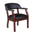 thumbnail image 1 of Regency Ivy League Vinyl Captain Chair with Mahogany Wooden Frame, 1 of 4