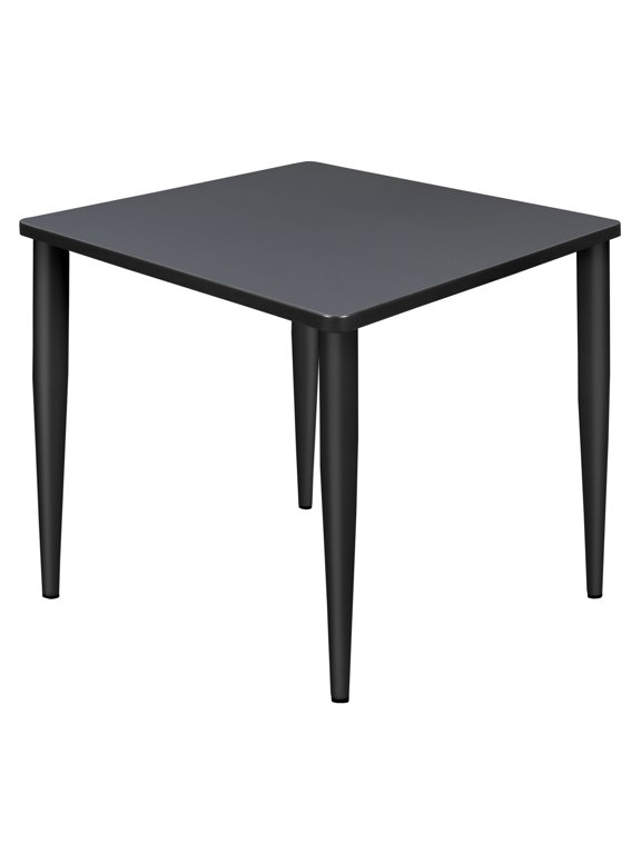 Kahlo 30" Square Tapered Leg Table- Grey/ Black