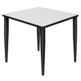 thumbnail image 1 of Regency Kahlo 30 in. Square Breakroom Table- White Top, Black Tapered Legs, 1 of 2