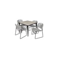 thumbnail image 1 of Regency Kahlo 36 in. Square Breakroom Table- Maple Top, Black Base & 4 Zeng Stack Chairs- Grey, 1 of 6