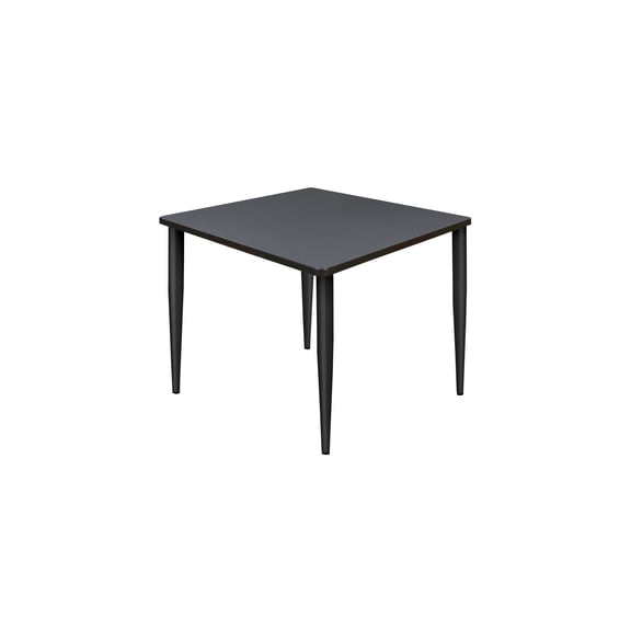 Regency Kahlo 42 in. Square Breakroom Table- Grey Top, Black Tapered Legs