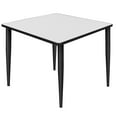 thumbnail image 1 of Regency Kahlo 42 in. Square Breakroom Table- White Top, Black Tapered Legs, 1 of 8