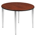 thumbnail image 1 of Regency Kahlo 48 in. Round Breakroom Table- Cherry Top, Chrome Tapered Legs, 1 of 3