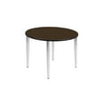 thumbnail image 1 of Regency Kahlo 48 in. Round Breakroom Table- Neo Walnut Top, Chrome Tapered Legs, 1 of 6