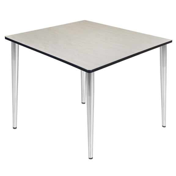 Regency Kahlo 48 in. Square Breakroom Table- Maple Top, Chrome Tapered Legs
