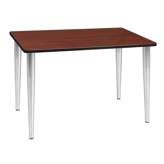 Regency Kahlo 48 x 24 in. Training Seminar Table- Cherry Top, Chrome Tapered Legs