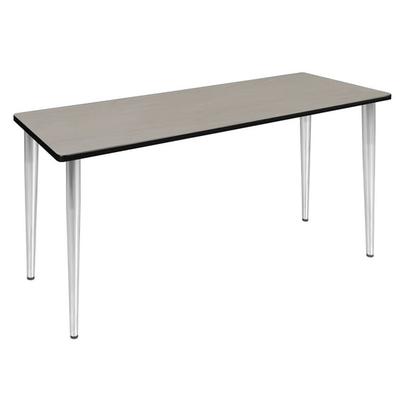 Regency Kahlo 60 x 24 in. Training Seminar Table- Maple Top, Chrome Tapered Legs