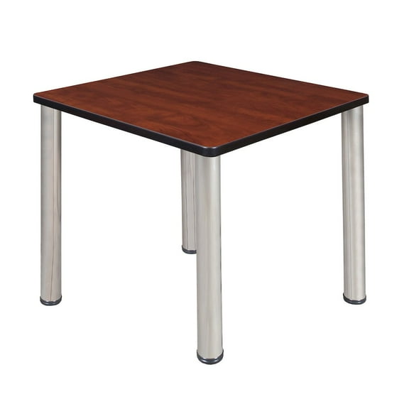 Regency 30 in. Small Square Breakroom Table- Cherry Top, Chrome Legs