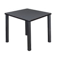 thumbnail image 1 of Regency 30 in. Small Square Breakroom Table- Grey Top, Black Legs, 1 of 5