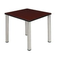 thumbnail image 1 of Regency 30 in. Small Square Breakroom Table- Mahogany Top, Chrome Legs, 1 of 5