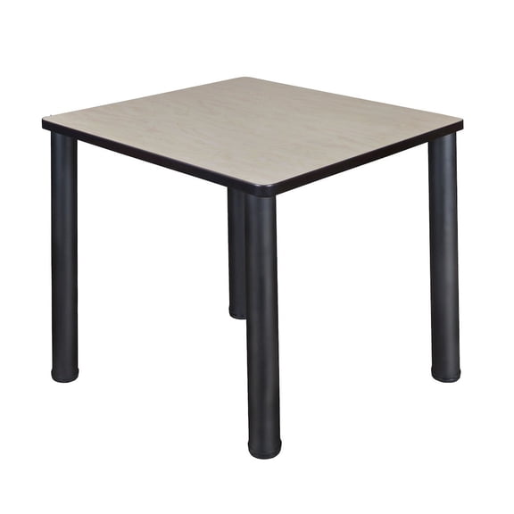 Regency 30 in. Small Square Breakroom Table- Maple Top, Black Legs