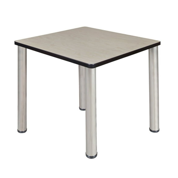 Regency 30 in. Small Square Breakroom Table- Maple Top, Chrome Legs