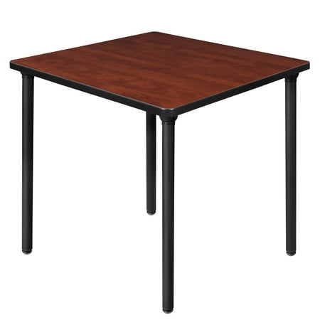 Regency Kee 30" Square Folding Breakroom Table- Cherry/ Black