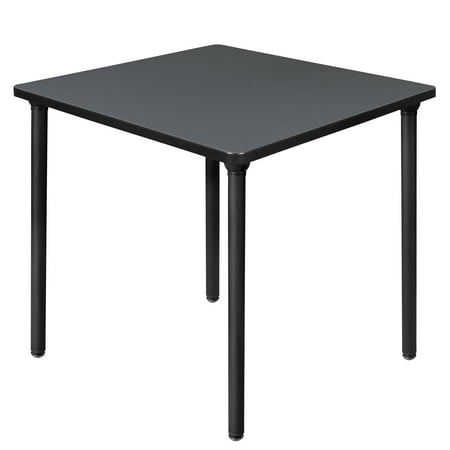 Regency Kee 30 in. Small Square Breakroom Table- Grey Top, Black Folding Legs
