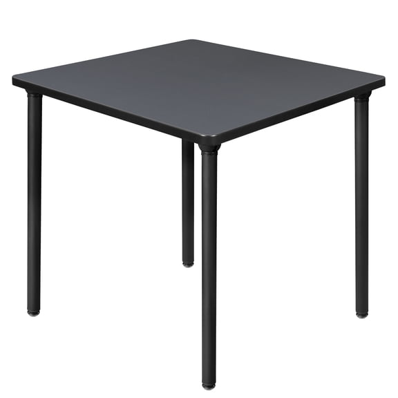 Regency Kee 30 in. Small Square Breakroom Table- Grey Top, Black Folding Legs