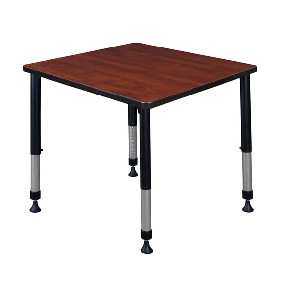Regency Kee 30" Square Height Adjustable Classroom Table - Cherry