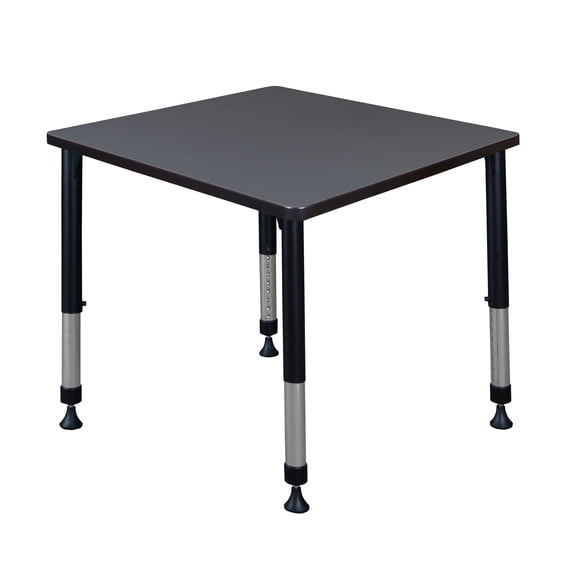 Regency Kee 30" Square Height Adjustable Classroom Table - Grey