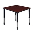 thumbnail image 1 of Regency Kee 30 in.Square Height Adjustable Classroom Activity Table- Mahogany, 1 of 5