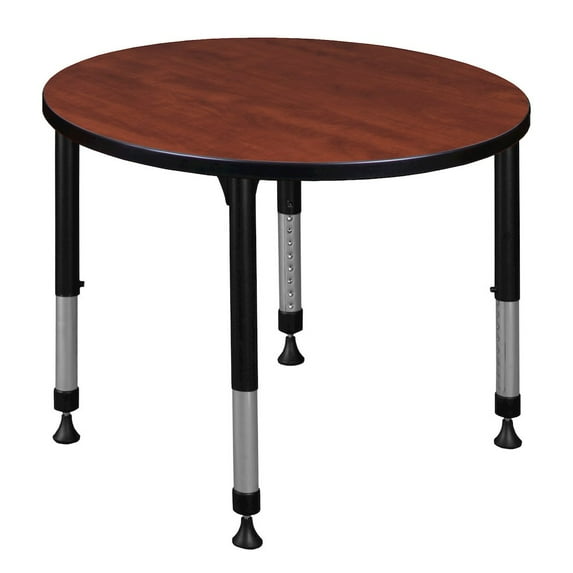 Regency 30 in.Round Height Adjustable Classroom Activity Table- Cherry