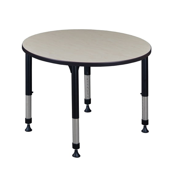 Regency Kee 36" Round Height Adjustable Classroom Table - Maple
