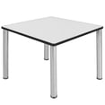 thumbnail image 1 of Kee 36" Square Breakroom Table- White/ Chrome, 1 of 8