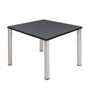 Regency Kee 36 in. Medium Square Breakroom Table- Grey Top, Chrome Legs