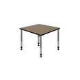thumbnail image 1 of Regency Kee 36 in. Square Height Adjustable Classroom Activity Table- Noble Oak Top & Grey Base, 1 of 7