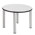 thumbnail image 1 of Kee 42" Round Breakroom Table in White/ Chrome, 1 of 6