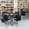 thumbnail image 1 of Regency Kee 42 in. Round Adjustable Classroom Table- Grey & 4 Andy 18 in. Stack Chairs- Black, 1 of 6