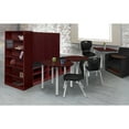 thumbnail image 1 of Regency Kee 42 in. Medium Round Breakroom Table- Mahogany Top, Chrome Legs, 1 of 3
