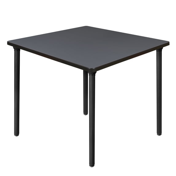 Regency Kee 42 in. Medium Square Breakroom Table- Grey Top, Black Folding Legs