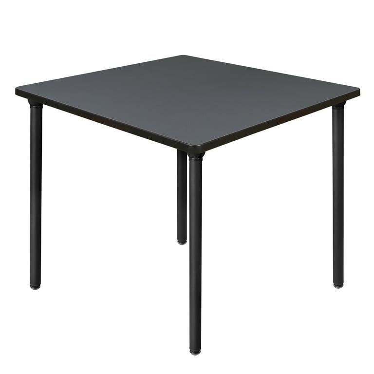 Regency Kee 42 Medium Square Breakroom Table- Grey Top, Black
