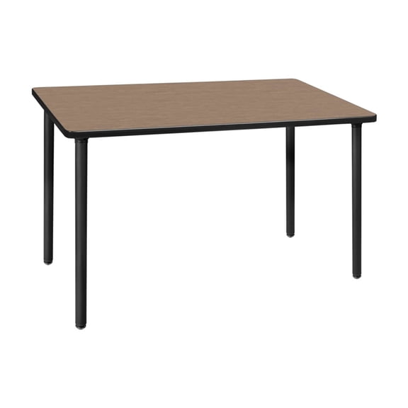 Regency Kee 42 x 24 in. Folding Training Seminar Table- Noble Oak Top, Black Legs