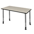 thumbnail image 1 of Regency Kee 42 x 30 in. Height Adjustable Mobile Classroom Activity Table- Maple Top & Grey Base, 1 of 5