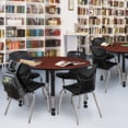 thumbnail image 1 of Regency Kee 48" Round Height Adjust Table,Cherry TB48RNDCHAPCBK40BK, 1 of 6