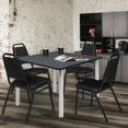 thumbnail image 1 of Regency Kee 48 in Square Breakroom Table- Grey Top, Chrome Legs, 4 Restaurant Stack Chairs, 1 of 5