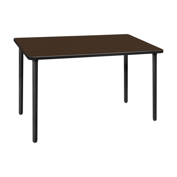 Regency Kee 42 x 24 in. Folding Training Seminar Table- Neo Walnut Top, Black Legs