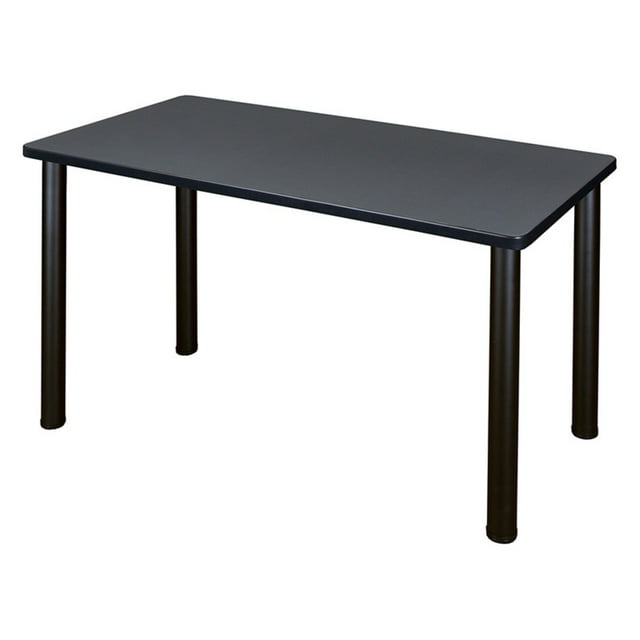 Regency Kee 48 x 24 in. Training Seminar Table Grey Top, Black Legs