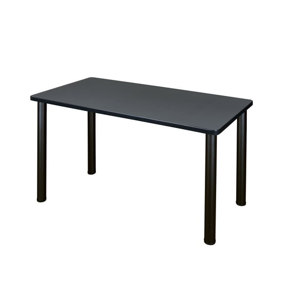 Regency Kee 48 x 24 in. Training Seminar Table- Grey Top, Black Legs
