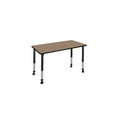 thumbnail image 1 of Regency Kee 48 x 30 in. Height Adjustable Mobile Classroom Activity Table- Noble Oak Top & Black Base, 1 of 7