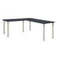thumbnail image 1 of Regency Kee 60" L-Desk with 42" Return, Grey/Chrome, 1 of 4