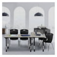 thumbnail image 1 of Regency Kee 60" x 24" Height Adjustable Mobile Classroom Table - Maple & 2 Andy 18-in Stack Chairs- Black, 1 of 7