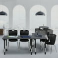 thumbnail image 1 of Regency Kee 60 x 30 in. Mobile Adjustable Classroom Table- Grey & 2 Andy 18 in. Stack Chairs- Black, 1 of 7