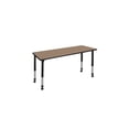 thumbnail image 1 of Regency Kee 60 x 30 in. Height Adjustable Mobile Classroom Activity Table- Noble Oak Top & Black Base, 1 of 7