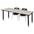 thumbnail image 1 of Regency 66x24 in. Adjustable Classroom Table- Maple & 2 Andy 12 in. Stack Chairs- Black, 1 of 7
