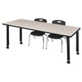 thumbnail image 1 of Regency 66x24 Mobile Adjustable Classroom Table- Maple & 2 Andy 12 Stack Chairs- Black, 1 of 7
