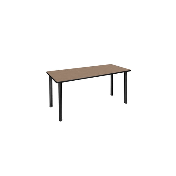 Regency Kee 66 x 24 in. Training Seminar Table- Noble Oak Top, Black Legs