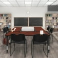 thumbnail image 1 of Regency Kee 72 x 24 in. Mobile Adjustable Classroom Table- Cherry & 2 Zeng Stack Chairs- Black, 1 of 6