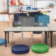 Regency Kee 72" x 24" Height Adjustable Mobile Classroom Table - Maple & 2 Andy 12-in Stack Chairs- Black